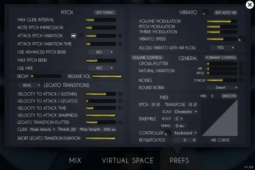 VHorns Extended Brass interface