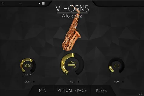 VHorns Saxophones interface