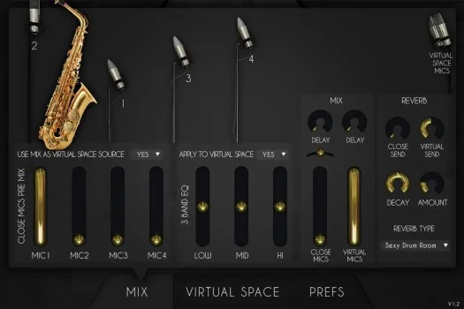 VHorns Saxophones interface