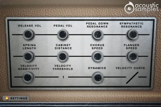 Advanced settings and MIDI controls