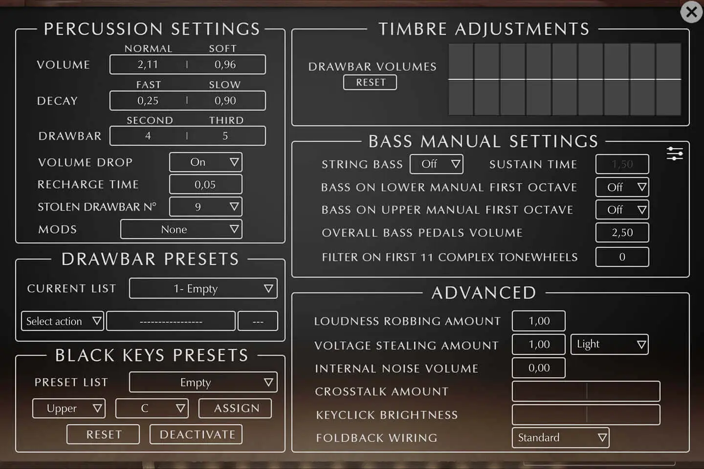 Advanced Settings and Mods