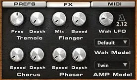 Built in FX selection