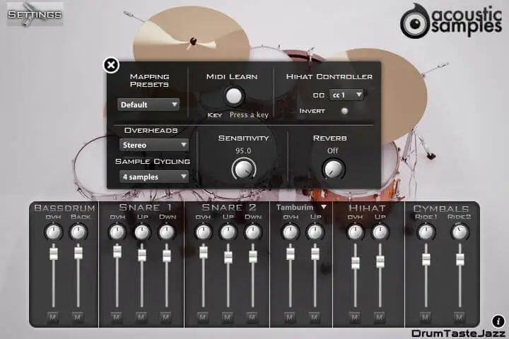 DrumTasteJazz interface