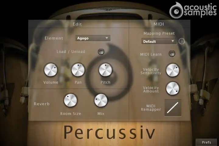 Percussiv interface