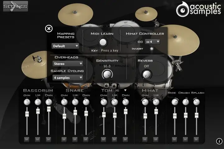 StarDrums interface