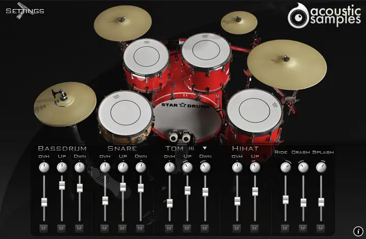StarDrums interface