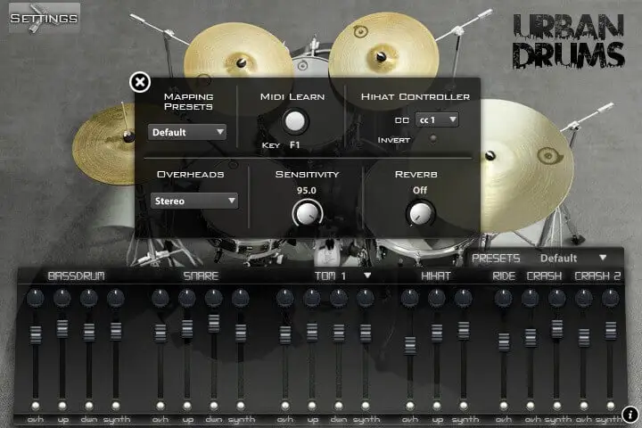 Urban Drums interface