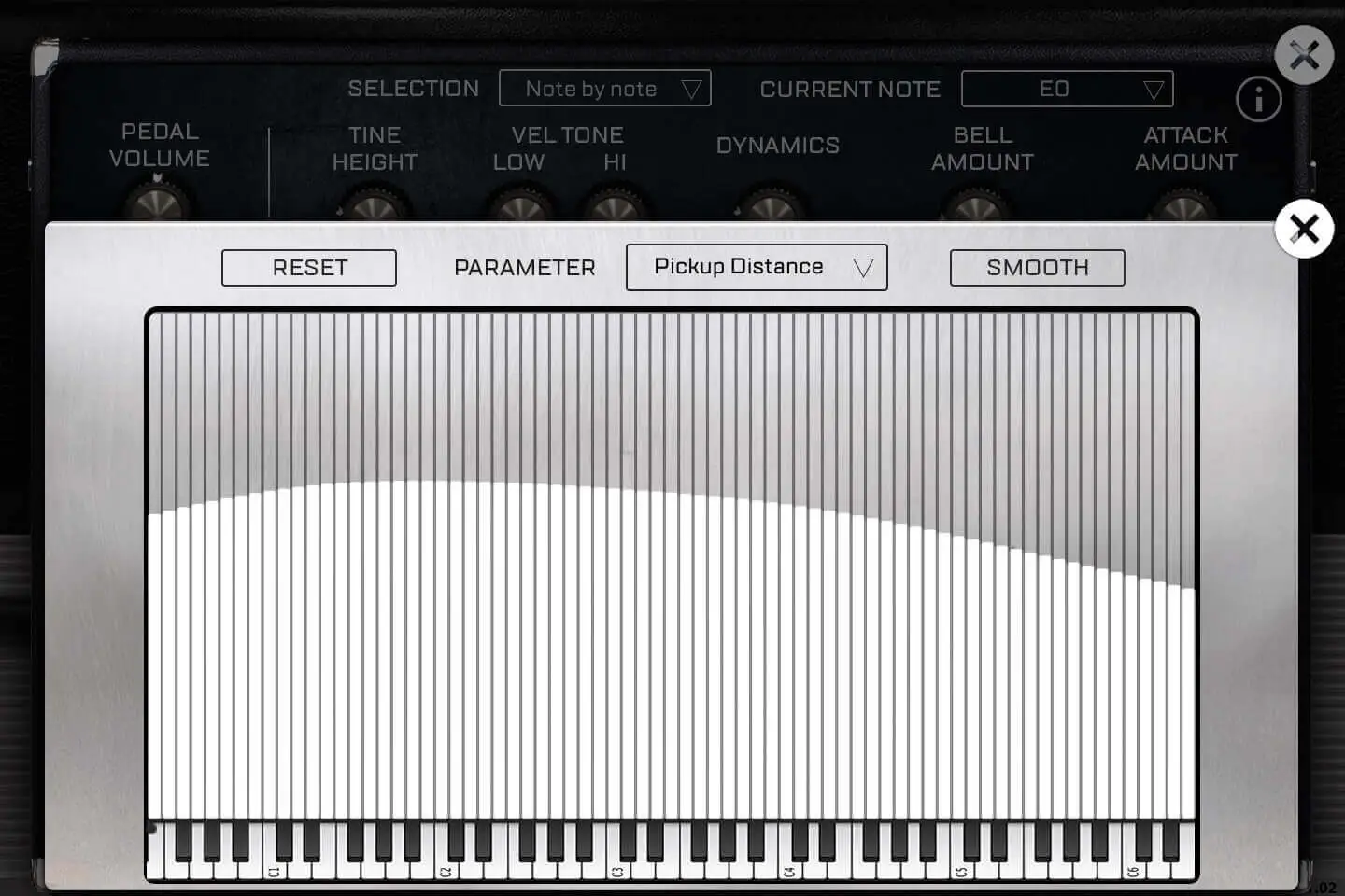 Note by note adjustments