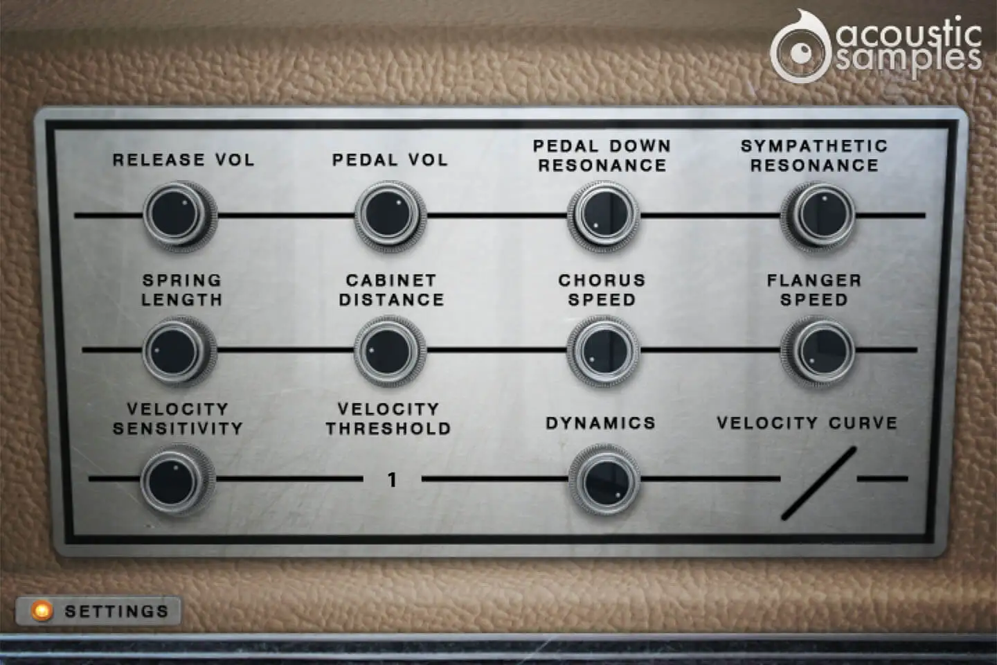 Advanced settings and MIDI controls